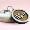 Customizable Reclaimed Wood Keychain-side