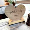 Wood Heart Cutout stand with couples names-1