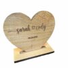 Wood Heart Cutout stand with couples names