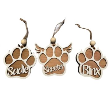 Customized Cat Charm, Reclaimed Wood Ornament (Pet Gift)