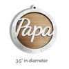Customized Ornament-Papa-dimension