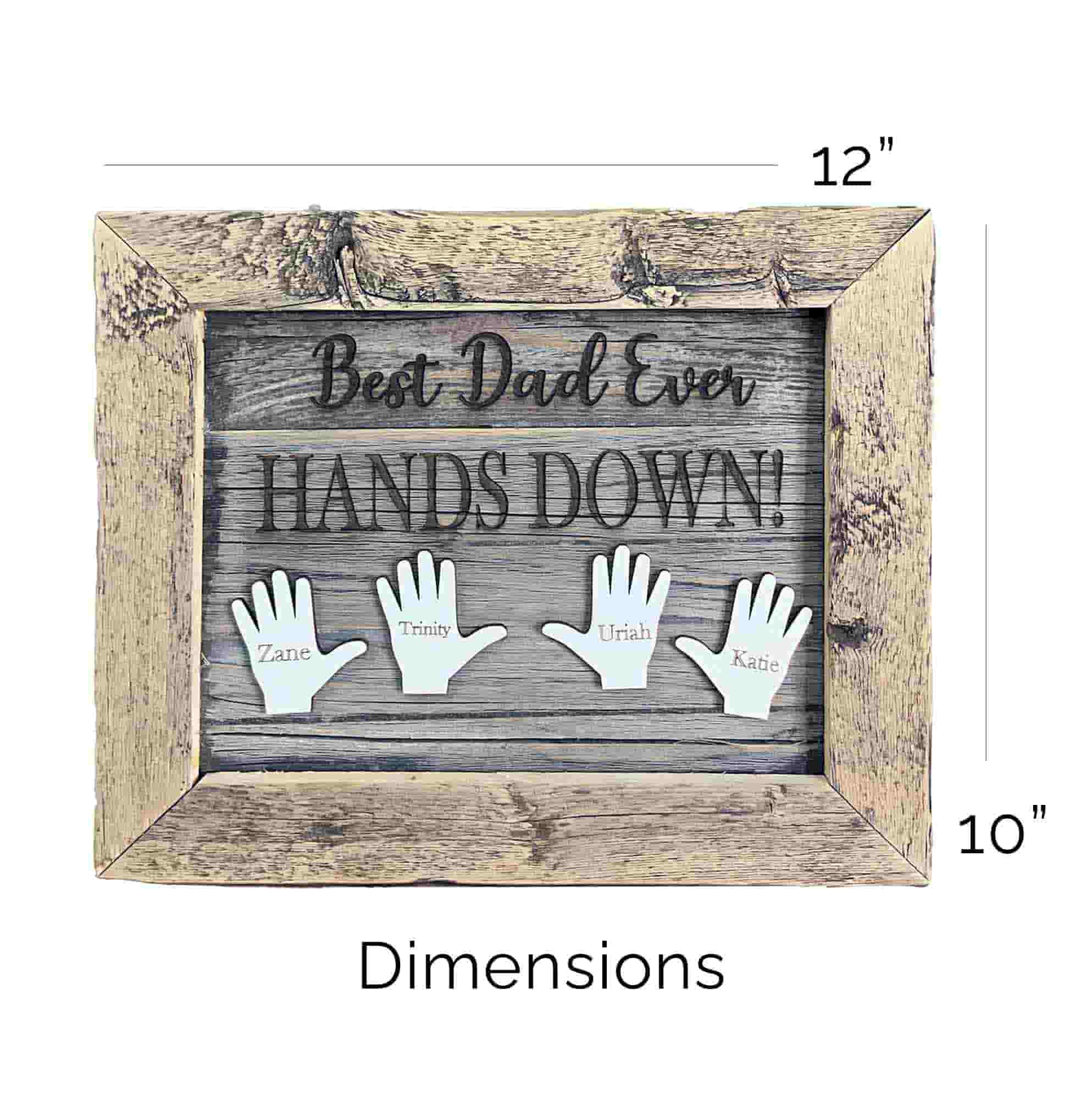 Customized Best Dad Ever Sign with Kids' names (Father’s Day Gift ...