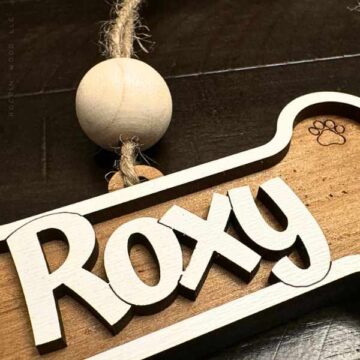 Reclaimed Wood Dog Bone Ornament Hanging Charm customized-roxy