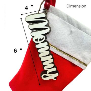 Customized Stocking Tag size