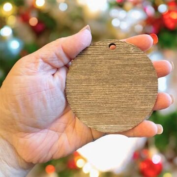 Blank Circle Barn Wood Ornament for Crafting and Decor (3.25″)