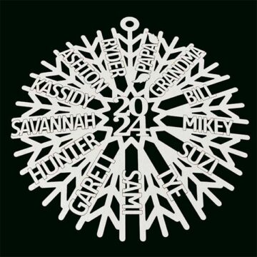 Customized Snowflake Ornament-Festive Home Decor (up to 14 Names)