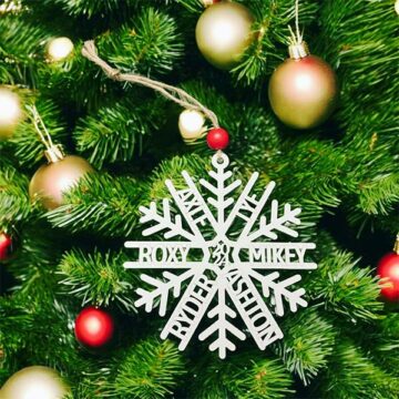 Customized Snowflake Ornament-Festive Home Decor (up to 14 Names)