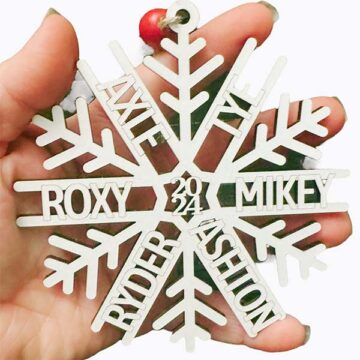 Customized-Snowflake-Ornament-size-comparison