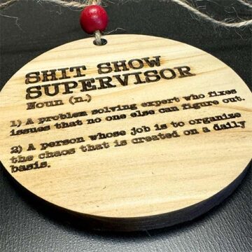 Shitshow-Supervisor-Ornament-side
