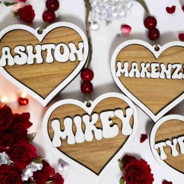 Customized Heart Charm – Made with Real Barn (Valentine’s Day Romantic Gift)