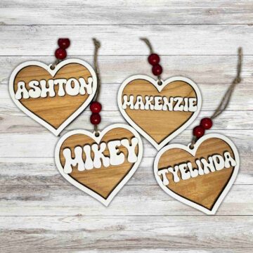Customized Heart Ornaments-Names