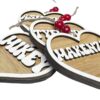 Customized Hearts Ornament-white background