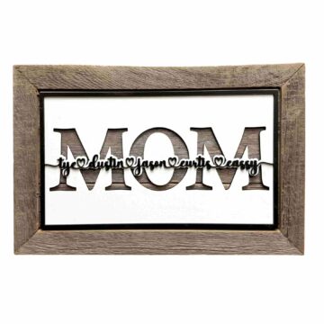 Customized Reclaimed Wood Sign for Moms with Kids’ Names