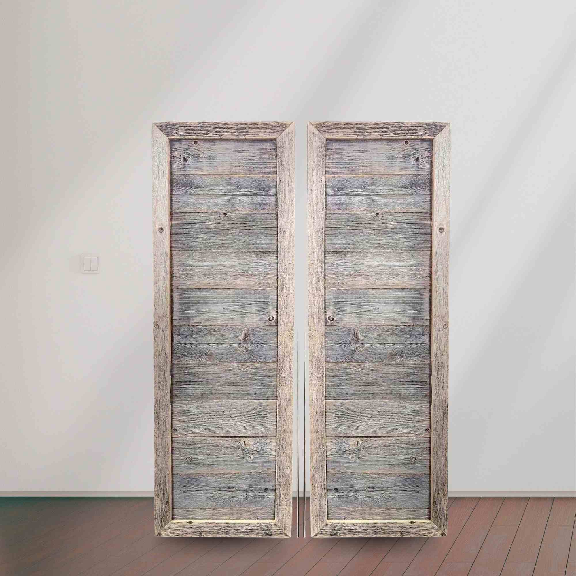 Rustic Framed Shutters – Made from Reclaimed Wood (Set of 2)