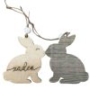 Engraved Custom Easter Bunny Basket Tag-back to back