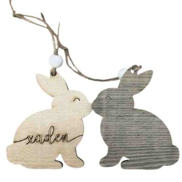 Engraved Custom Easter Bunny Basket Tag-back to back